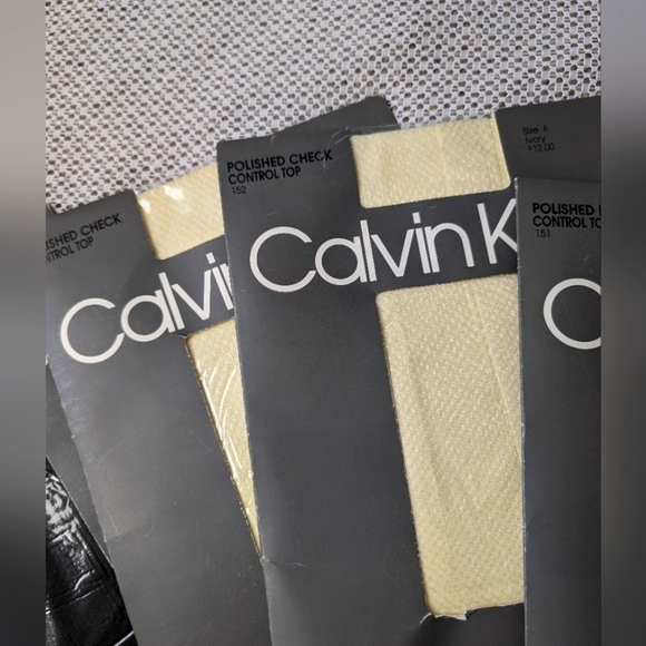 Calvin Klein Hosiery Vintage Collection - Black and Cream size A - Picture 3 of 5